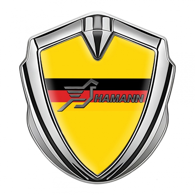 Hamann Bodyside Domed Emblem Silver Yellow Base Germany Flag Design
