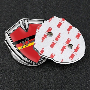 Hamann 3d Emblem Badge Silver Crimson Print Germany Flag Design