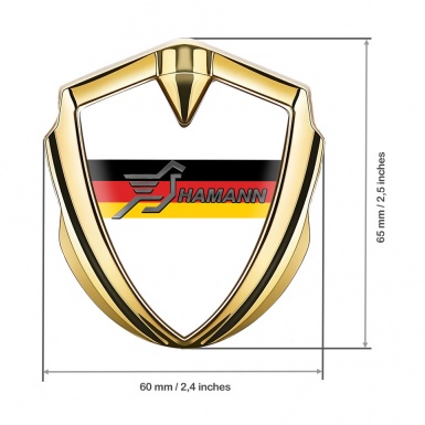 Hamann Silicon Emblem Gold Pure White Germany Flag Design