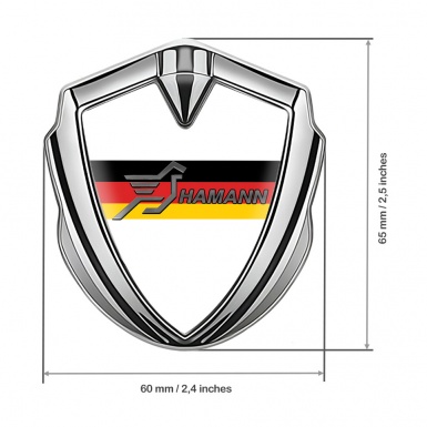 Hamann Silicon Emblem Silver Pure White Germany Flag Design