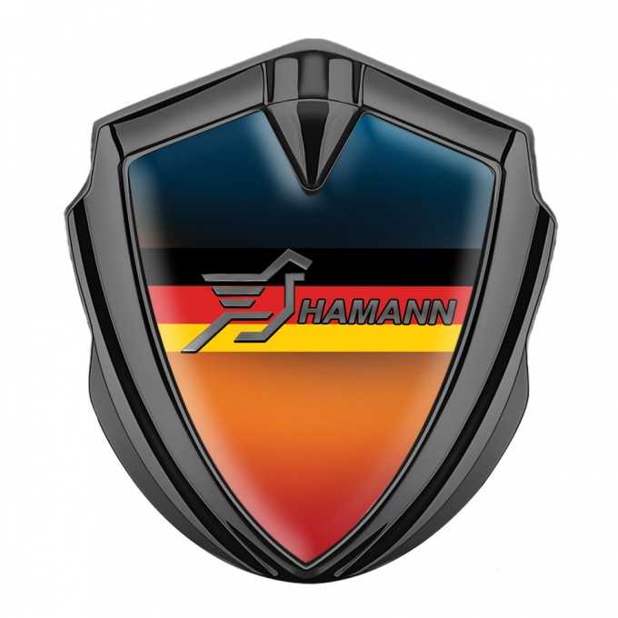 Hamann Emblem Car Badge Graphite Multicolor Germany Flag Edition