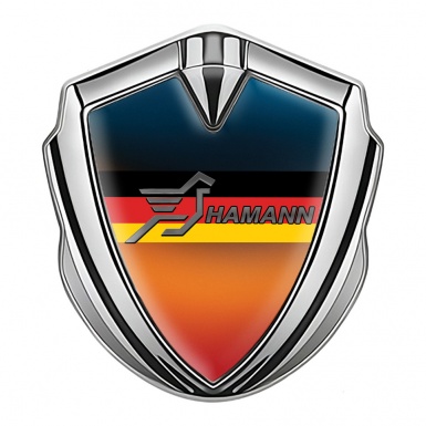 Hamann Emblem Car Badge Silver Multicolor Germany Flag Edition