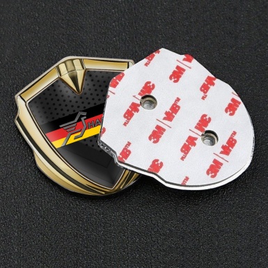 Hamann Badge Self Adhesive Gold Dark Mesh Germany Flag Edition