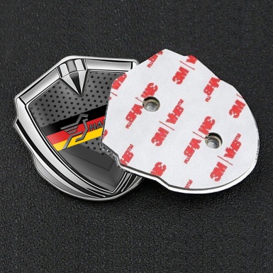 Hamann Metal Emblem Self Adhesive Silver Light Mesh Germany Flag Edition