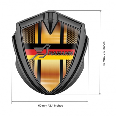 Hamann Fender Emblem Badge Graphite Orange Grate Germany Flag Edition
