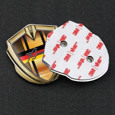 Hamann Fender Emblem Badge Gold Orange Grate Germany Flag Edition