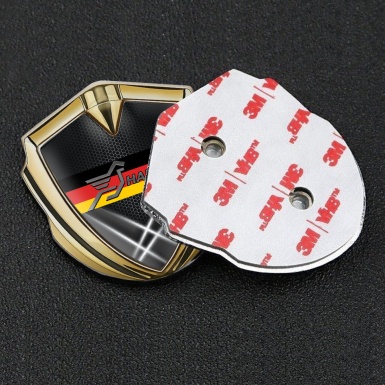 Hamann Emblem Self Adhesive Gold Light Shafts Germany Flag Edition