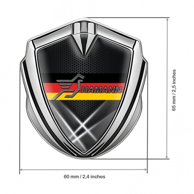 Hamann Emblem Self Adhesive Silver Light Shafts Germany Flag Edition