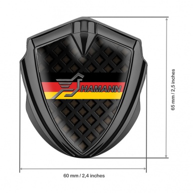 Hamann Bodyside Domed Emblem Graphite Dark Fence Germany Flag Edition