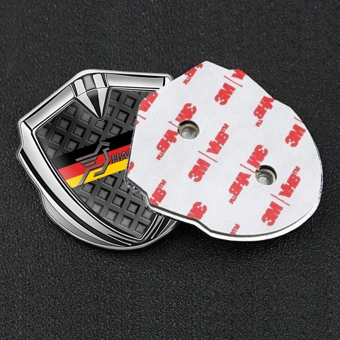 Hamann Emblem Metal Badge Silver Light Fence Germany Flag Edition