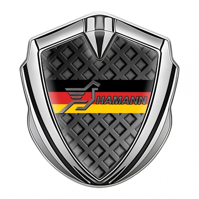 Hamann Emblem Metal Badge Silver Light Fence Germany Flag Edition