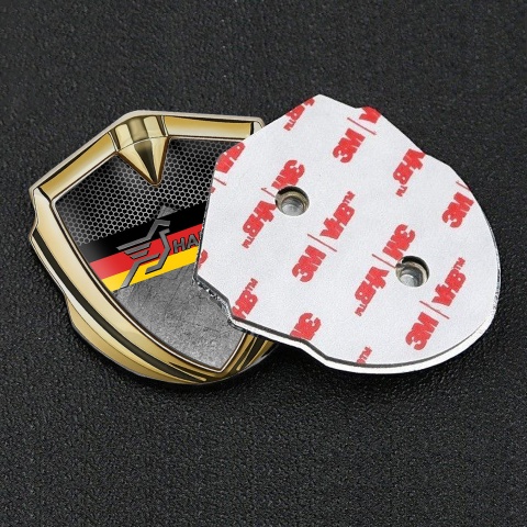 Hamann Silicon Emblem Gold Rough Stone Germany Flag Edition