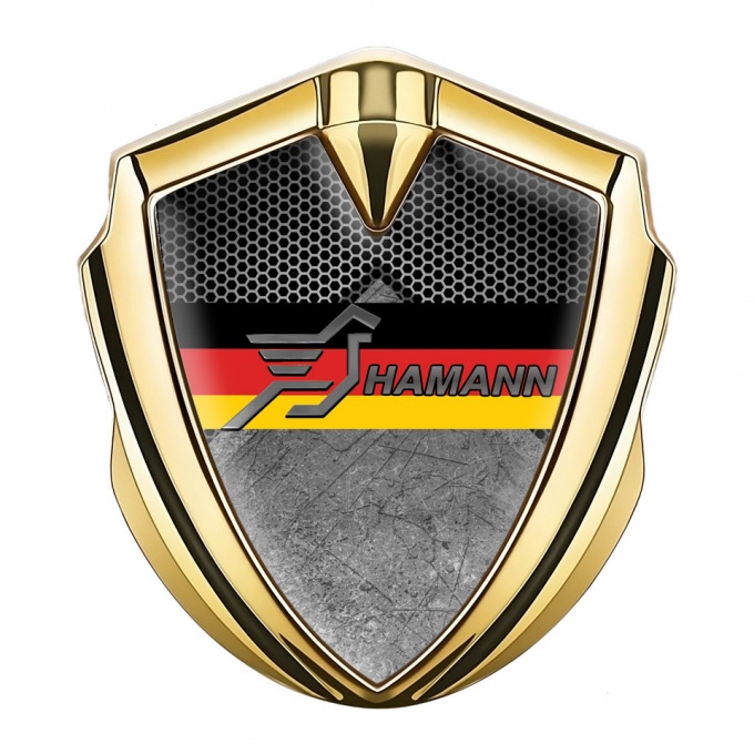 Hamann Silicon Emblem Gold Rough Stone Germany Flag Edition