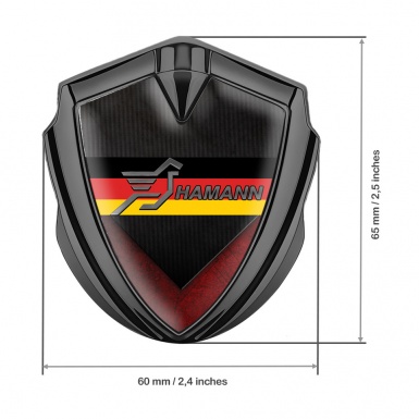 Hamann Metal Domed Emblem Graphite Red Wings Germany Flag Edition
