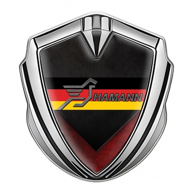 Hamann Metal Domed Emblem Silver Red Wings Germany Flag Edition