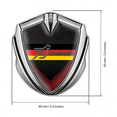 Hamann Metal Domed Emblem Silver Red Wings Germany Flag Edition