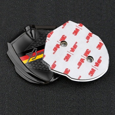 Hamann Badge Self Adhesive Graphite Dark Elements Germany Flag Design