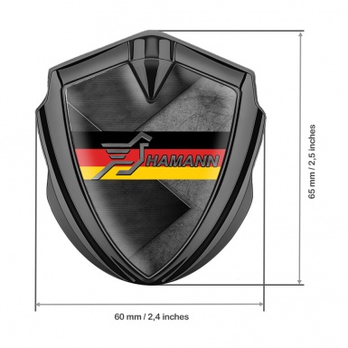 Hamann Emblem Ornament Graphite Scratched Plate Germany Flag Edition