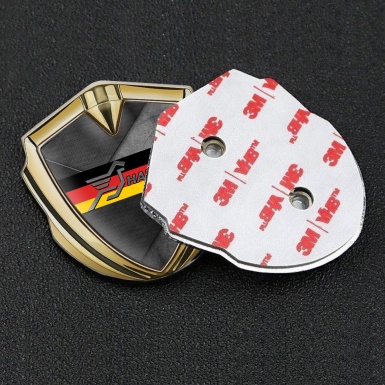 Hamann Emblem Ornament Gold Scratched Plate Germany Flag Edition