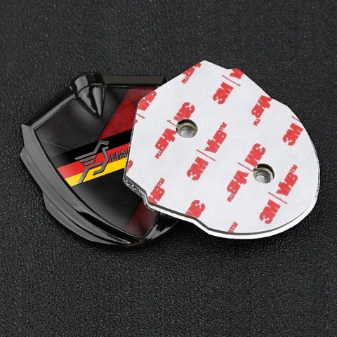 Hamann Bodyside Domed Emblem Graphite Red Panel Germany Flag Motif