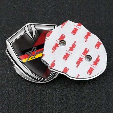 Hamann Bodyside Domed Emblem Silver Red Panel Germany Flag Motif