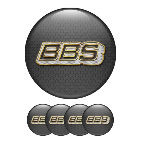 BBS Center Hub Dome Stickers Gold Logo Skinsnake Effect