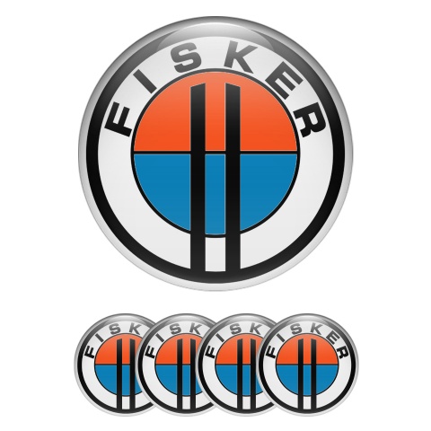 Karma Fisker Wheel Emblems for Center Caps White Logo