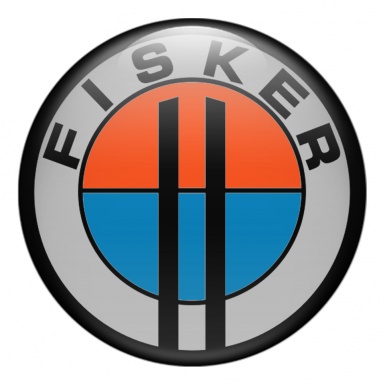Karma Fisker Wheel Emblems for Center Caps Grey Logo