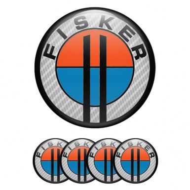 Karma Fisker Wheel Emblems for Center Caps Light Carbon Logo