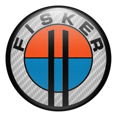 Karma Fisker Wheel Emblems for Center Caps Light Carbon Logo