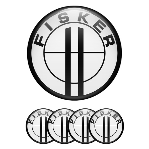 Karma Fisker Emblems for Wheel Center Caps White Logo