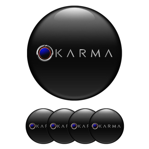 Karma Emblem Silikon Aufkleber Radkappen Schwarz Basis