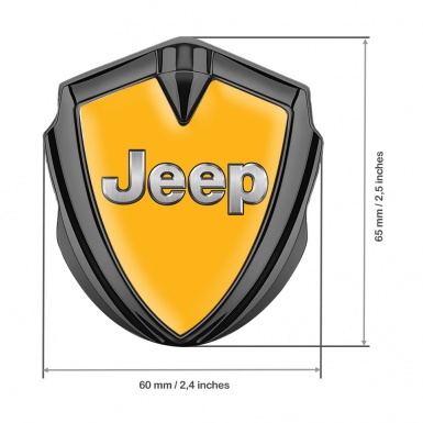 Jeep Emblem Auto Zeichen Graphit Tonfarbe Gelb Design 