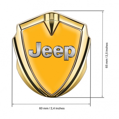 Jeep Emblem Auto Zeichen Goldtonfarbe Gelb Design