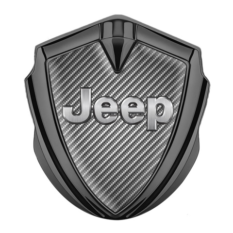 Jeep 3d Emblem Badge Graphite Light Carbon Classic Steel Logo Design