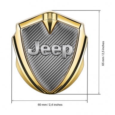 Jeep Emblem Aufkleber Autozubehor Goldtonfarbe Grau Carbon Design