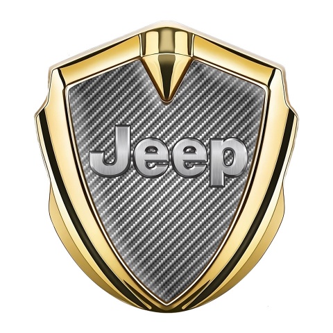 Jeep Emblem Aufkleber Autozubehor Goldtonfarbe Grau Carbon Design