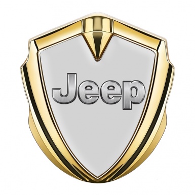 Jeep Seitenflugel Emblem Aufkleber Goldtonfarbe Grau Design