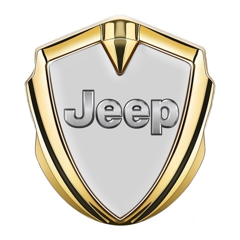 Jeep Bodyside Emblem Self Adhesive Gold Moon Grey Classic Steel Logo