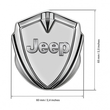 Jeep Seitenflugel Emblem Aufkleber Silbertonfarbe Grau Design