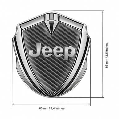 Jeep Emblem Abzeichen Silbertonfarbe Dunkles Carbon Design