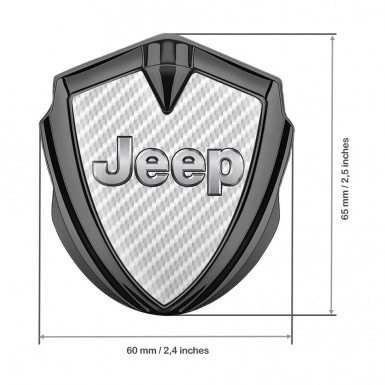 Jeep Emblem Auto Zeichen Graphit Tonfarbe Weiss Carbon Design 