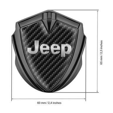 Jeep Selbstklebendes Metallaufkleber Emblem Graphit Tonfarbe Schwarz Kohlenstoff Design 