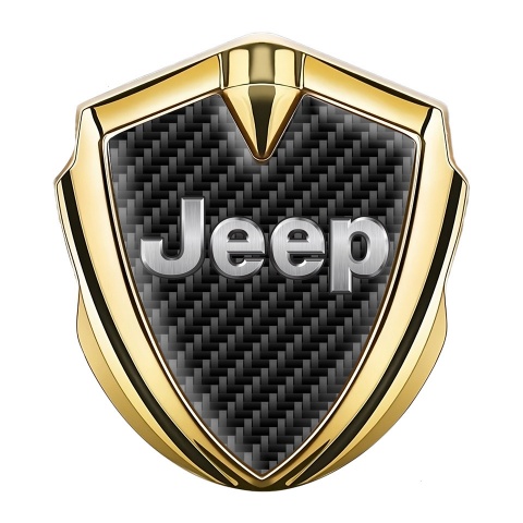 Jeep Metal Emblem Self Adhesive Gold Black Carbon Classic Steel Logo