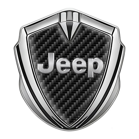 Jeep Metal Emblem Self Adhesive Silver Black Carbon Classic Steel Logo