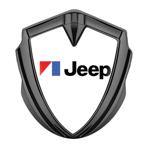 Jeep Fender Emblem Badge Graphite White Base American Motors Logo