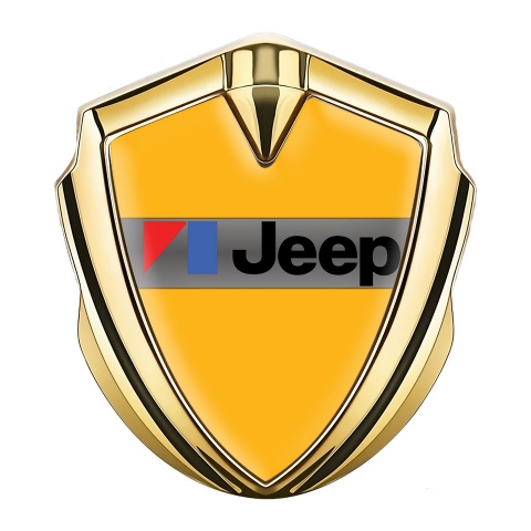 Jeep Emblem Trunk Badge Gold Yellow Base American Motors Edition