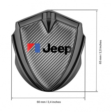 Jeep Emblem Abzeichen selbstklebend Graphit Tonfarbe Grau  Kohlenstoff Auflage 