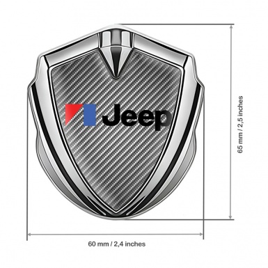 Jeep Emblem Abzeichen selbstklebend Silbertonfarbe Grau Kohlenstoff Auflage