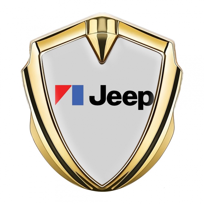 Jeep Emblem Aufkleber Autozubehor Goldtonfarbe Grau Auflage